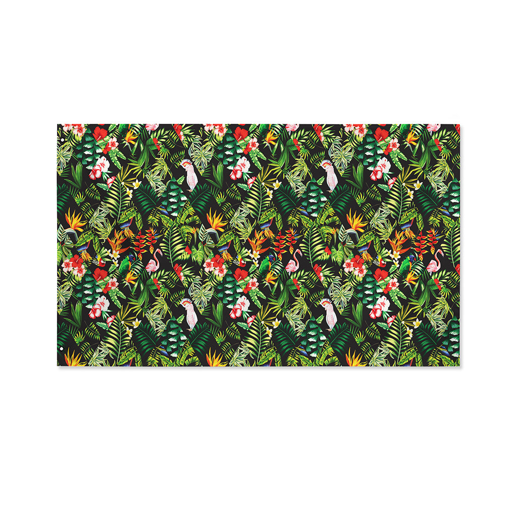 Tropical Patchwork Pattern Print Polyester Flag
