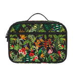 Tropical Patchwork Pattern Print Portable Lunch Bag