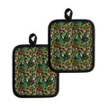 Tropical Patchwork Pattern Print Pot Holders