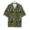 Tropical Patchwork Pattern Print Rayon Hawaiian Shirt