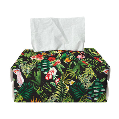 Tropical Patchwork Pattern Print Rectangle Tissue Box Cover
