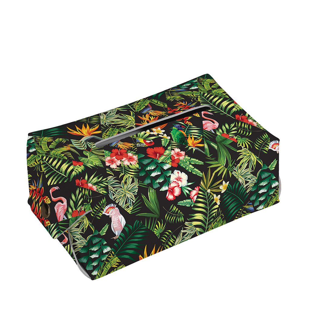 Tropical Patchwork Pattern Print Rectangle Tissue Box Cover