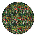 Tropical Patchwork Pattern Print Round Floor Mat