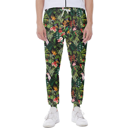 Tropical Patchwork Pattern Print Scuba Joggers