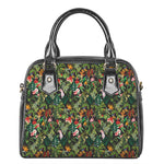 Tropical Patchwork Pattern Print Shoulder Handbag
