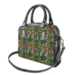 Tropical Patchwork Pattern Print Shoulder Handbag