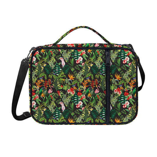 Tropical Patchwork Pattern Print Shoulder Strap Bible Bag