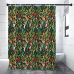 Tropical Patchwork Pattern Print Shower Curtain