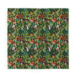 Tropical Patchwork Pattern Print Silk Bandana