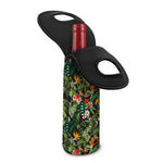 Tropical Patchwork Pattern Print Single Neoprene Wine Tote