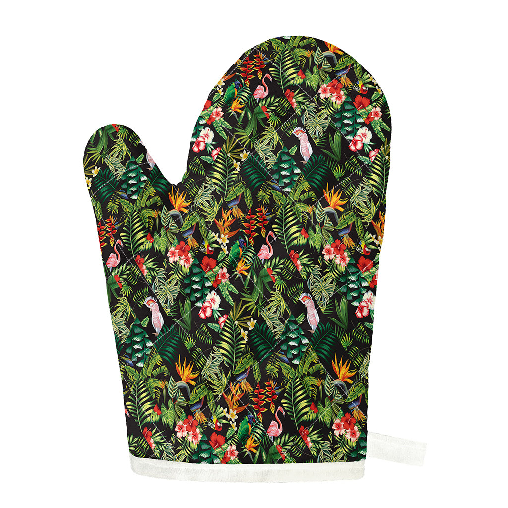 Tropical Patchwork Pattern Print Single Oven Mitt