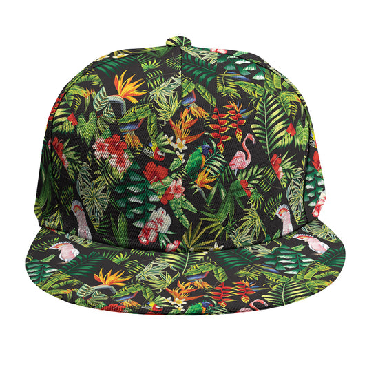 Tropical Patchwork Pattern Print Snapback Cap
