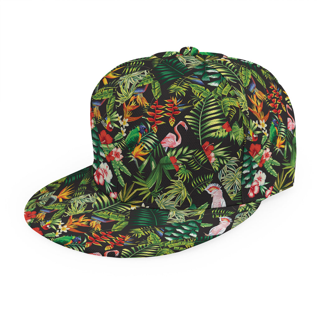 Tropical Patchwork Pattern Print Snapback Cap