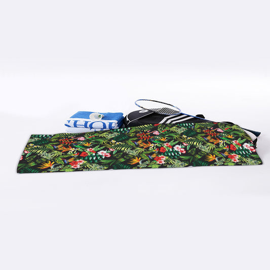 Tropical Patchwork Pattern Print Sports Towel