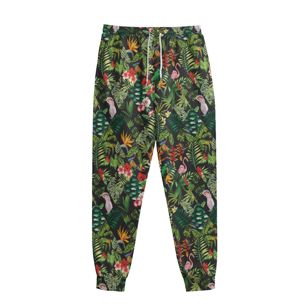 Tropical Patchwork Pattern Print Sweatpants