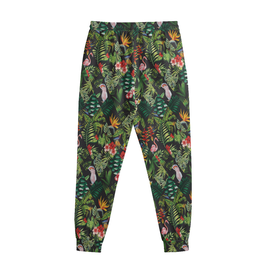 Tropical Patchwork Pattern Print Sweatpants