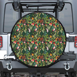 Tropical Patchwork Pattern Print Tire Cover