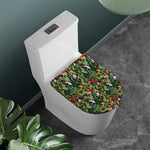 Tropical Patchwork Pattern Print Toilet Lid Cover