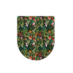 Tropical Patchwork Pattern Print Toilet Lid Cover