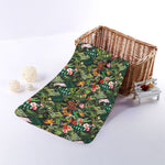Tropical Patchwork Pattern Print Towel