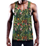 Tropical Patchwork Pattern Print Training Tank Top