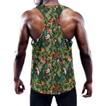 Tropical Patchwork Pattern Print Training Tank Top