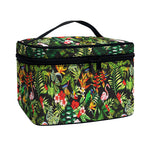 Tropical Patchwork Pattern Print Travel Makeup Bag