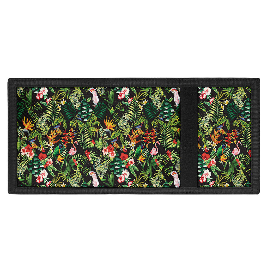 Tropical Patchwork Pattern Print Trifold Wallet