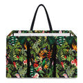 Tropical Patchwork Pattern Print Utility Tote Bag