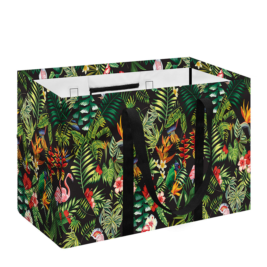 Tropical Patchwork Pattern Print Utility Tote Bag