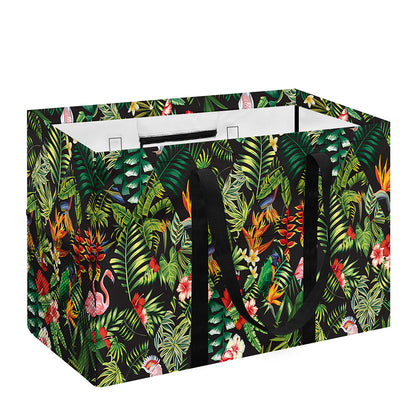 Tropical Patchwork Pattern Print Utility Tote Bag