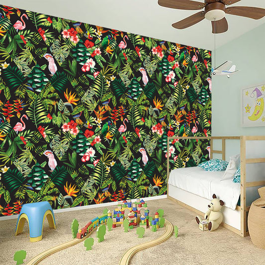 Tropical Patchwork Pattern Print Wall Sticker