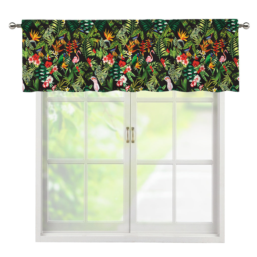 Tropical Patchwork Pattern Print Window Valance