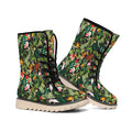 Tropical Patchwork Pattern Print Winter Boots