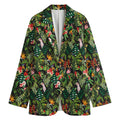 Tropical Patchwork Pattern Print Women's Blazer