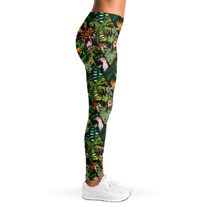 Tropical Patchwork Pattern Print Women's Leggings