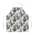 Tropical Pineapple Skull Pattern Print Adjustable Apron