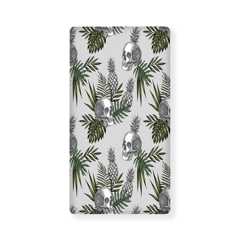 Tropical Pineapple Skull Pattern Print Baby Crib Sheet