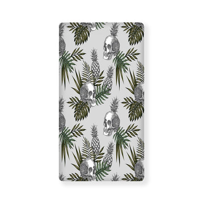 Tropical Pineapple Skull Pattern Print Baby Crib Sheet