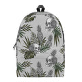 Tropical Pineapple Skull Pattern Print School Backpack