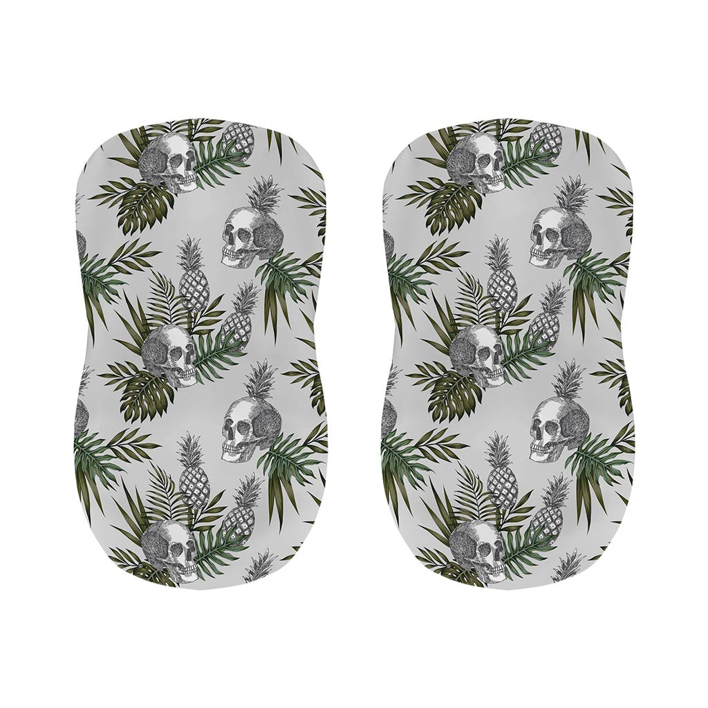 Tropical Pineapple Skull Pattern Print Bar Stool Covers
