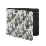Tropical Pineapple Skull Pattern Print Bifold Wallet