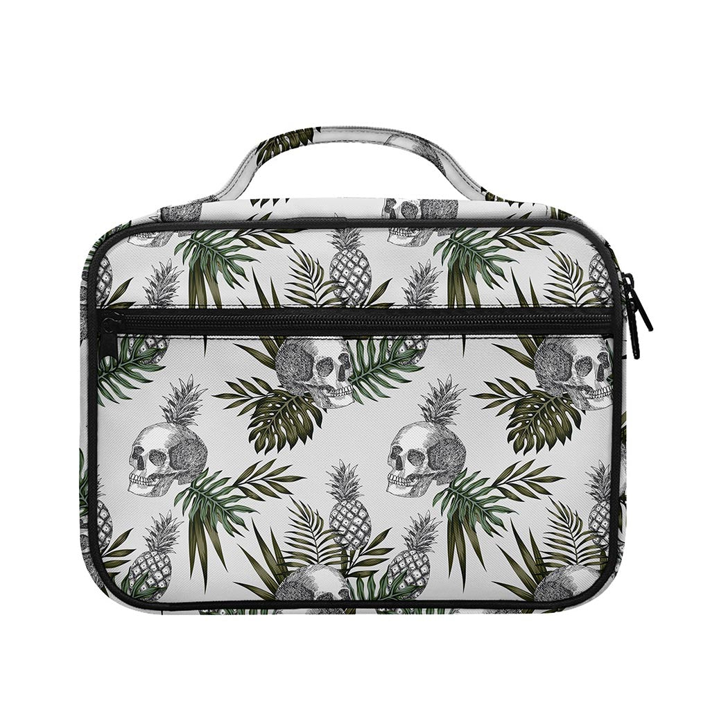 Tropical Pineapple Skull Pattern Print Briefcase Bible Bag