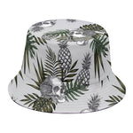 Tropical Pineapple Skull Pattern Print Bucket Hat