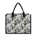 Tropical Pineapple Skull Pattern Print Canvas Tote Bag