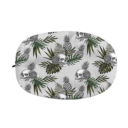 Tropical Pineapple Skull Pattern Print Car Side Mirror Covers