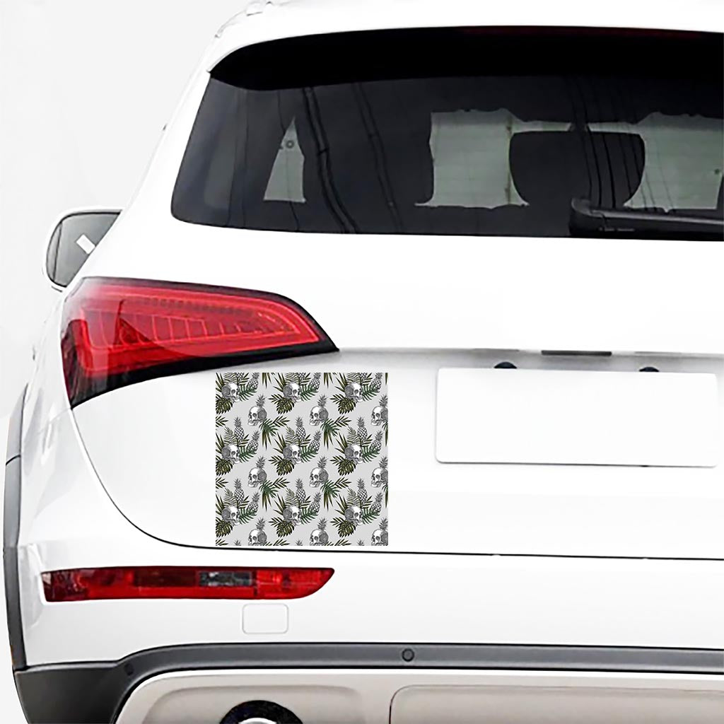 Tropical Pineapple Skull Pattern Print Car Sticker