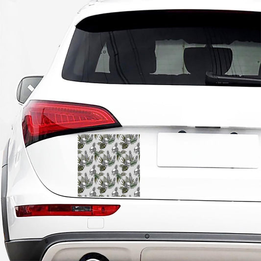 Tropical Pineapple Skull Pattern Print Car Sticker