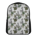Tropical Pineapple Skull Pattern Print Casual Backpack