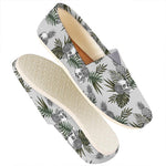 Tropical Pineapple Skull Pattern Print Casual Shoes